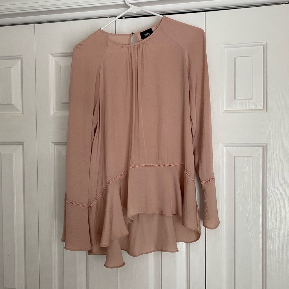 Peach Long Sleeve Blouse